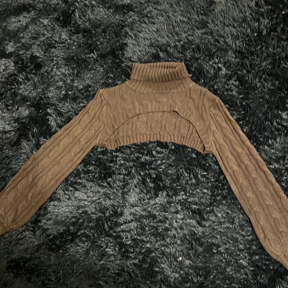 Brown Cropped Sweater